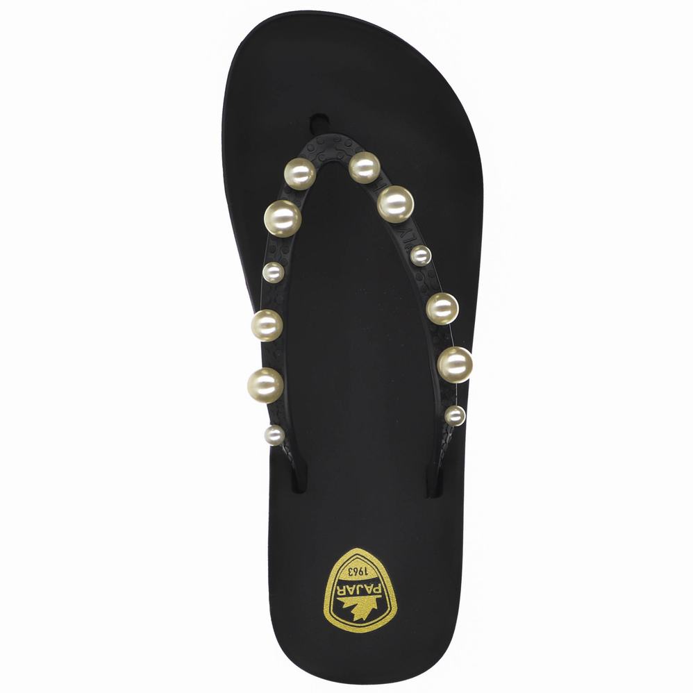 Pajar Aruba Perlas Sandalen Dames Zwart | VSK8438KK