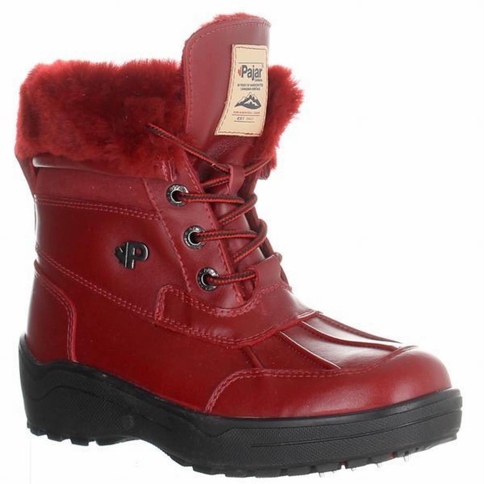 Pajar Christine Ice Gripper Winterschoenen Dames Rood | YRR2293EQ