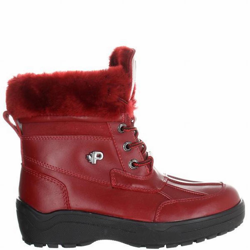 Pajar Christine Ice Gripper Winterschoenen Dames Rood | YRR2293EQ