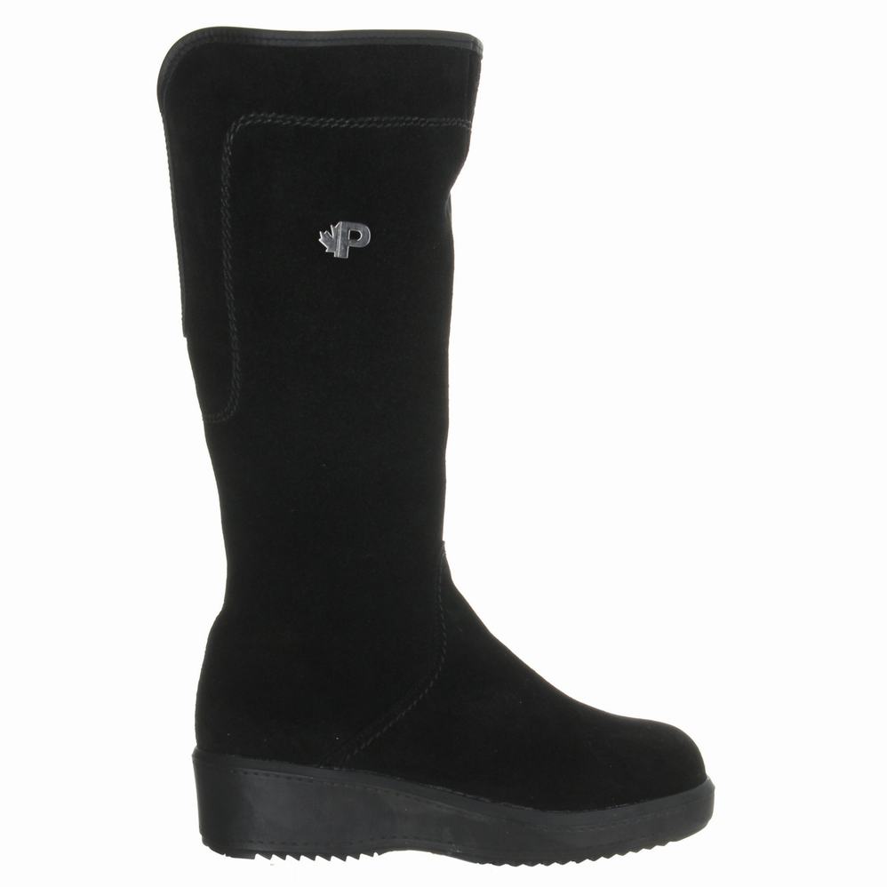 Pajar Lisa A Suede Ice Gripper Snowboots Dames Zwart | DUO155DT