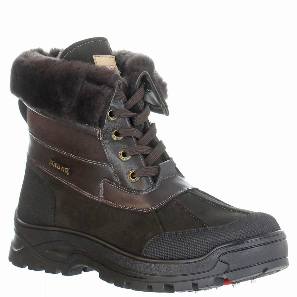 Pajar Malcolm Ice Gripper Winterschoenen Heren Donkerbruin | PFO258LT