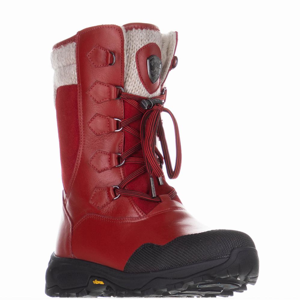 Pajar Marianne Ice Gripper Snowboots Dames Rood | XWC4837GC