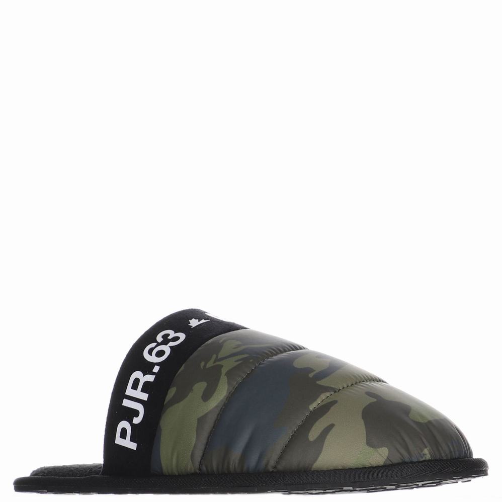 Pajar Stevie Slippers Dames Olijfgroen Camo | LMD3792JP