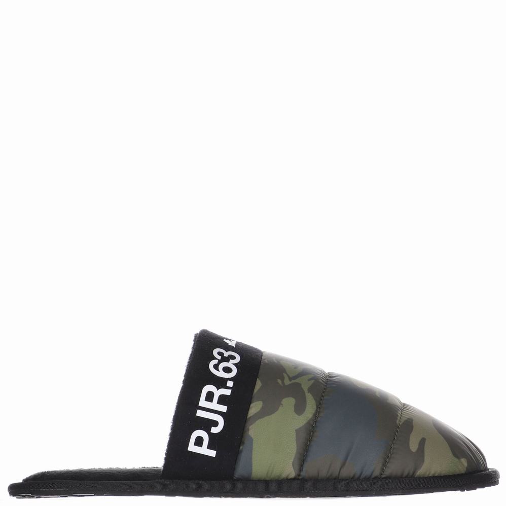 Pajar Stevie Slippers Dames Olijfgroen Camo | LMD3792JP