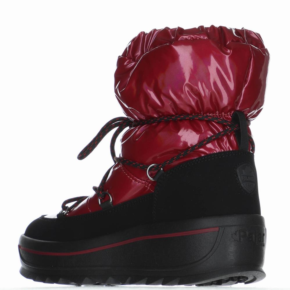 Pajar Taya Nylon Ice Gripper Snowboots Dames Rood | UUQ3547KO