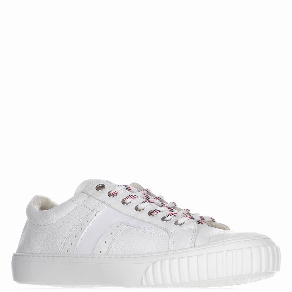 Pajar Trevor Leren Sneakers Heren Wit | WQF9596QU