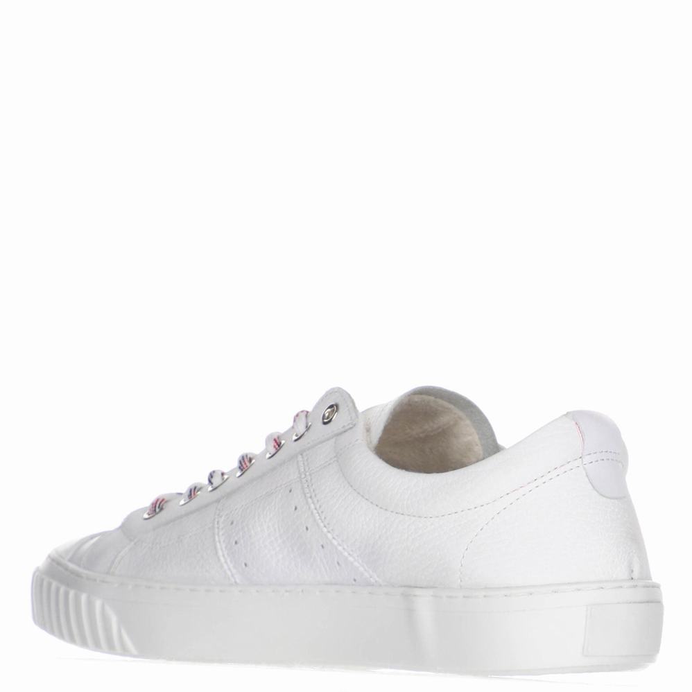 Pajar Trevor Leren Sneakers Heren Wit | WQF9596QU