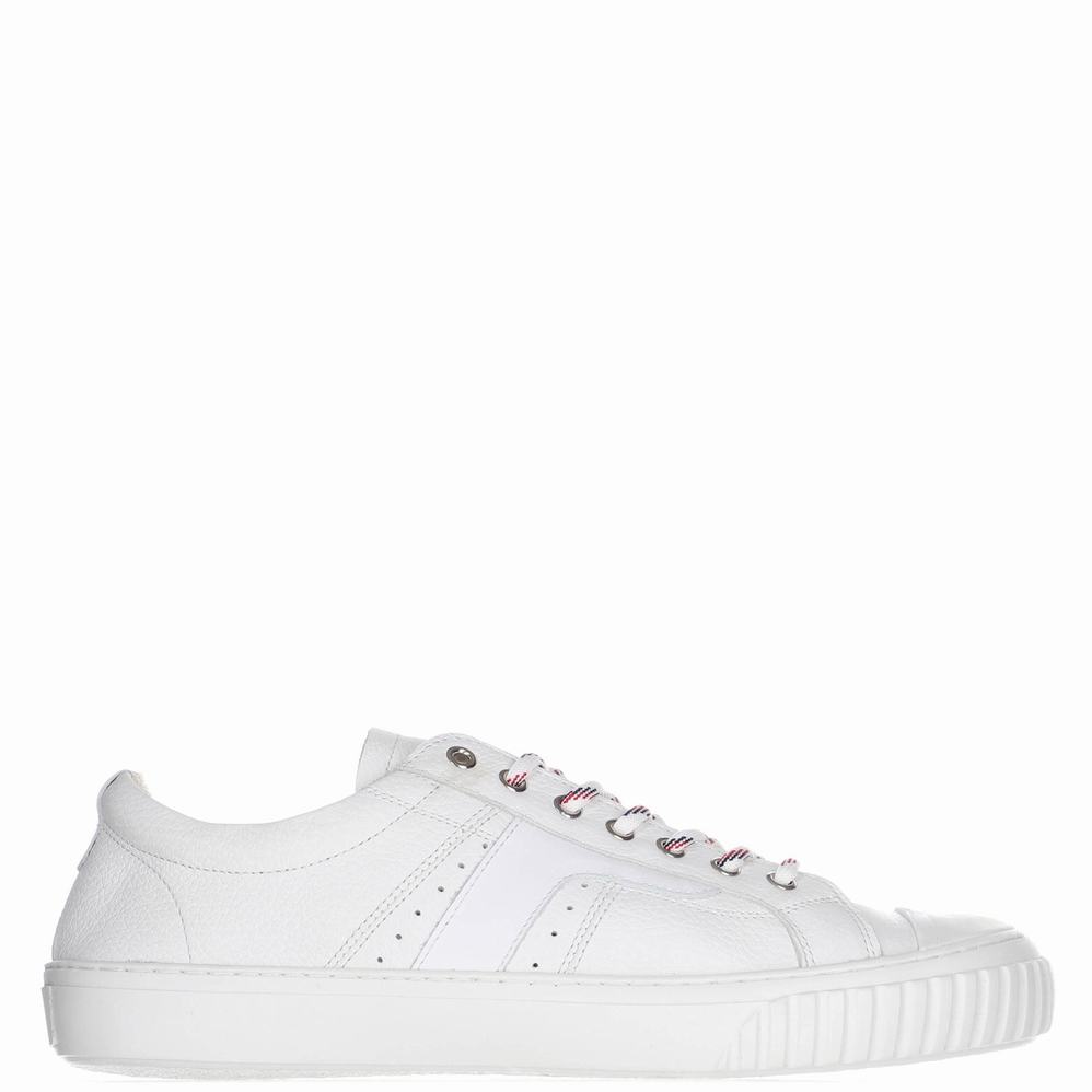 Pajar Trevor Leren Sneakers Heren Wit | WQF9596QU