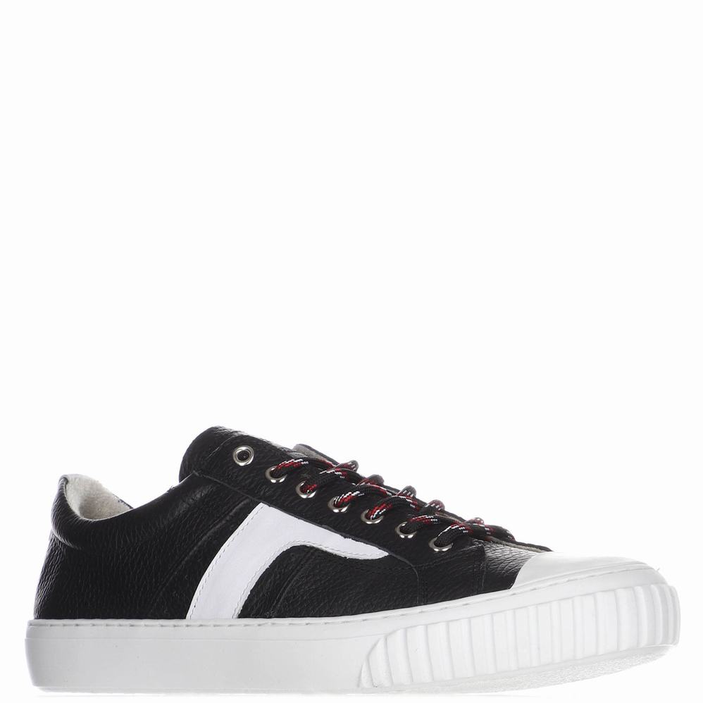 Pajar Trevor Leren Sneakers Heren Zwart | IJW10013GA