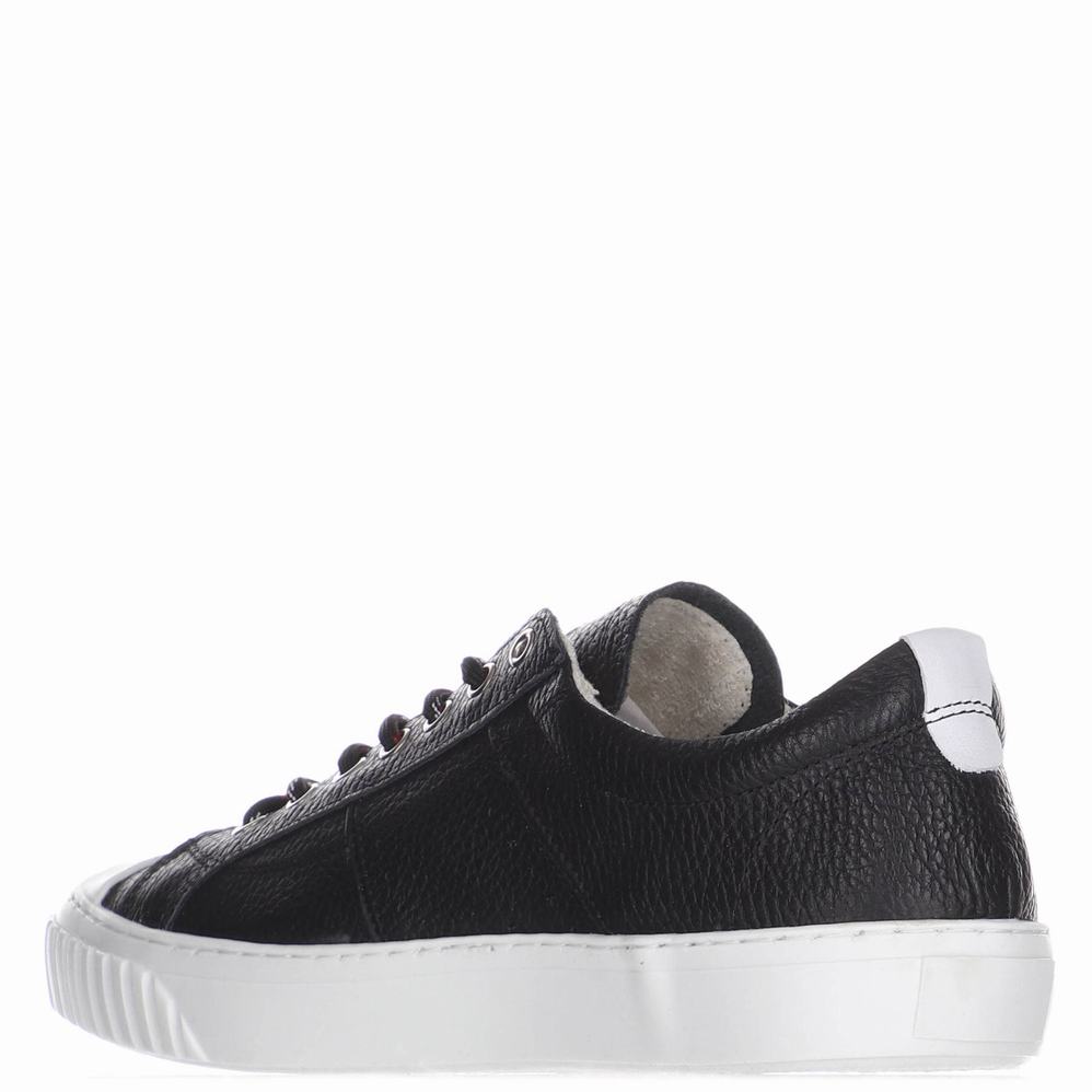 Pajar Trevor Leren Sneakers Heren Zwart | IJW10013GA