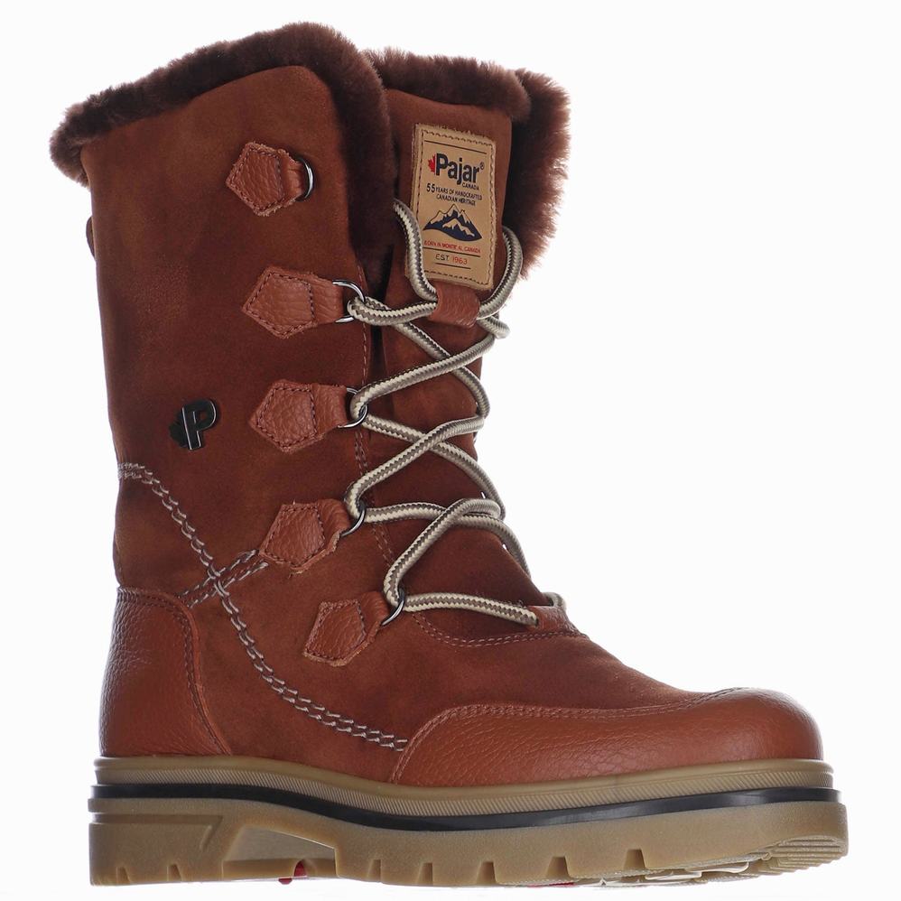 Pajar Valerie S Ice Gripper Snowboots Dames Donkerrood | VBV9063VC