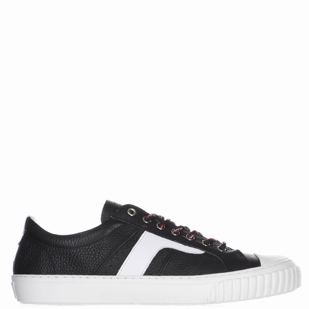 Pajar Trevor Leren Sneakers Heren Zwart | IJW10013GA